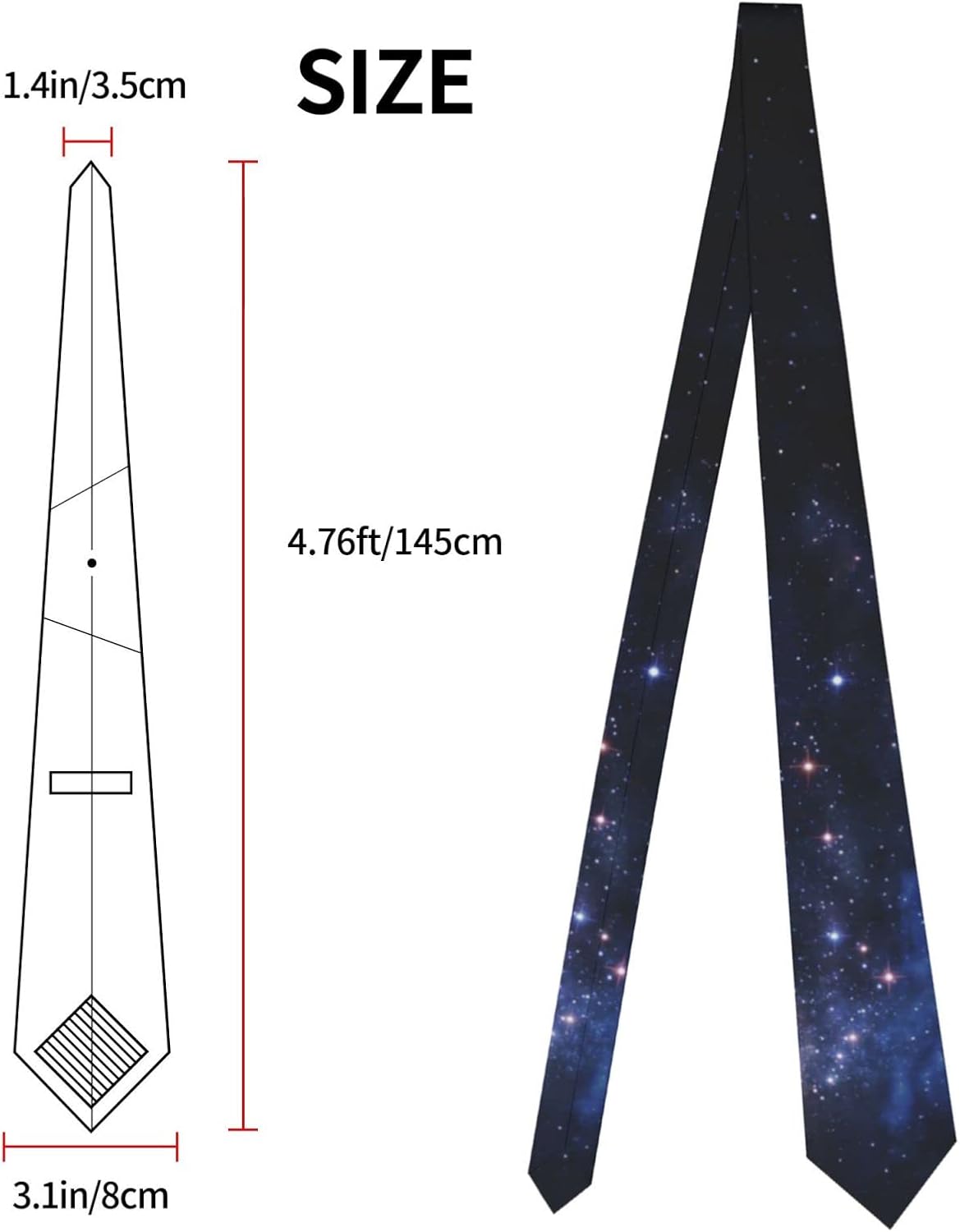 Men's Tie Funny Novelty Necktie Formal Party Business Neckties Fashion Skinny Ties for Men Boys Boyfriend Husband