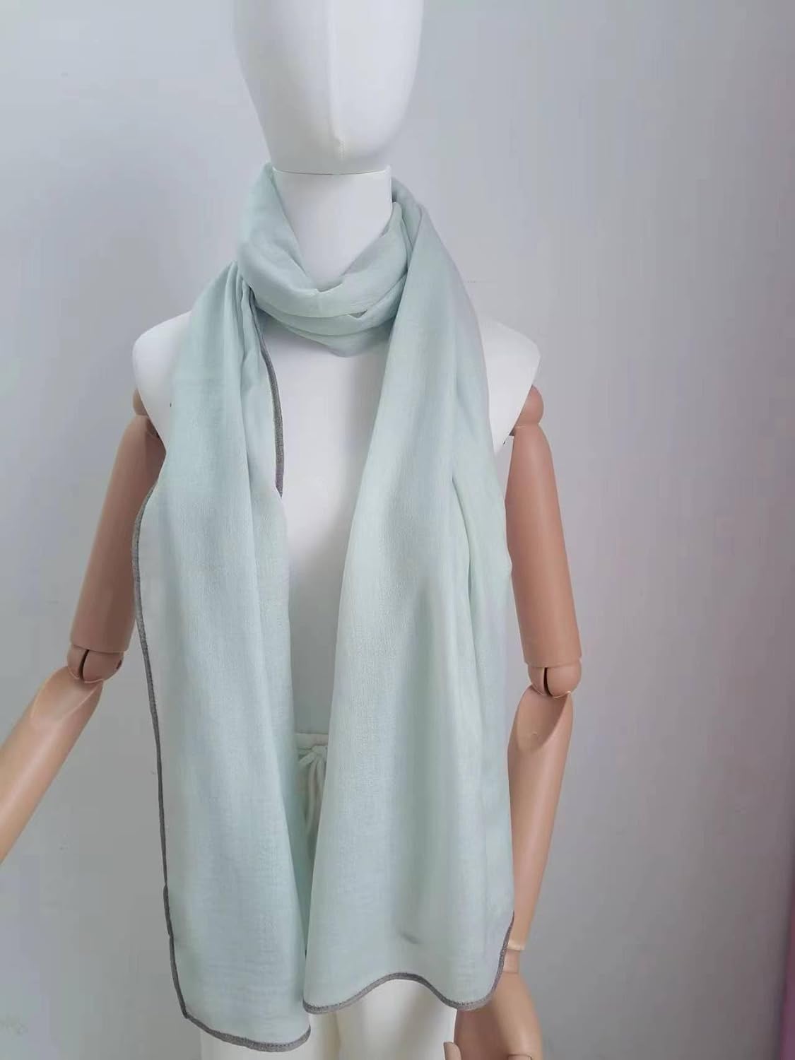 Luxury Cashmere Pashmina Style Shawl - Silk & Wool Blend Scarf, Lightweight Skin-Friendly Wrap - Image 4