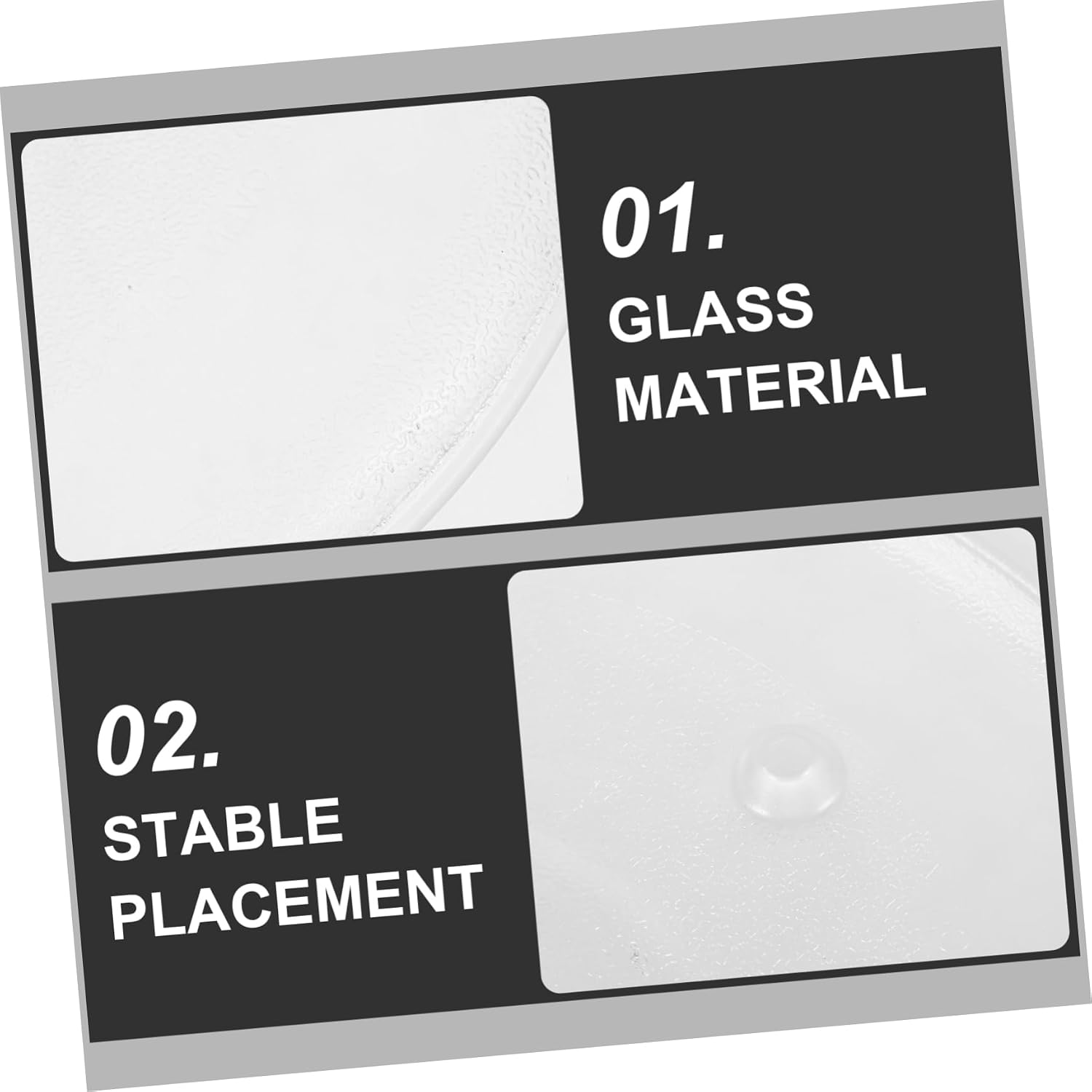 Gadpiparty Microwave Glass Turntable Plate Replacement Sturdy Glass Tray for Enhanced Microwave Performance Easy Installation Compatible Various Models