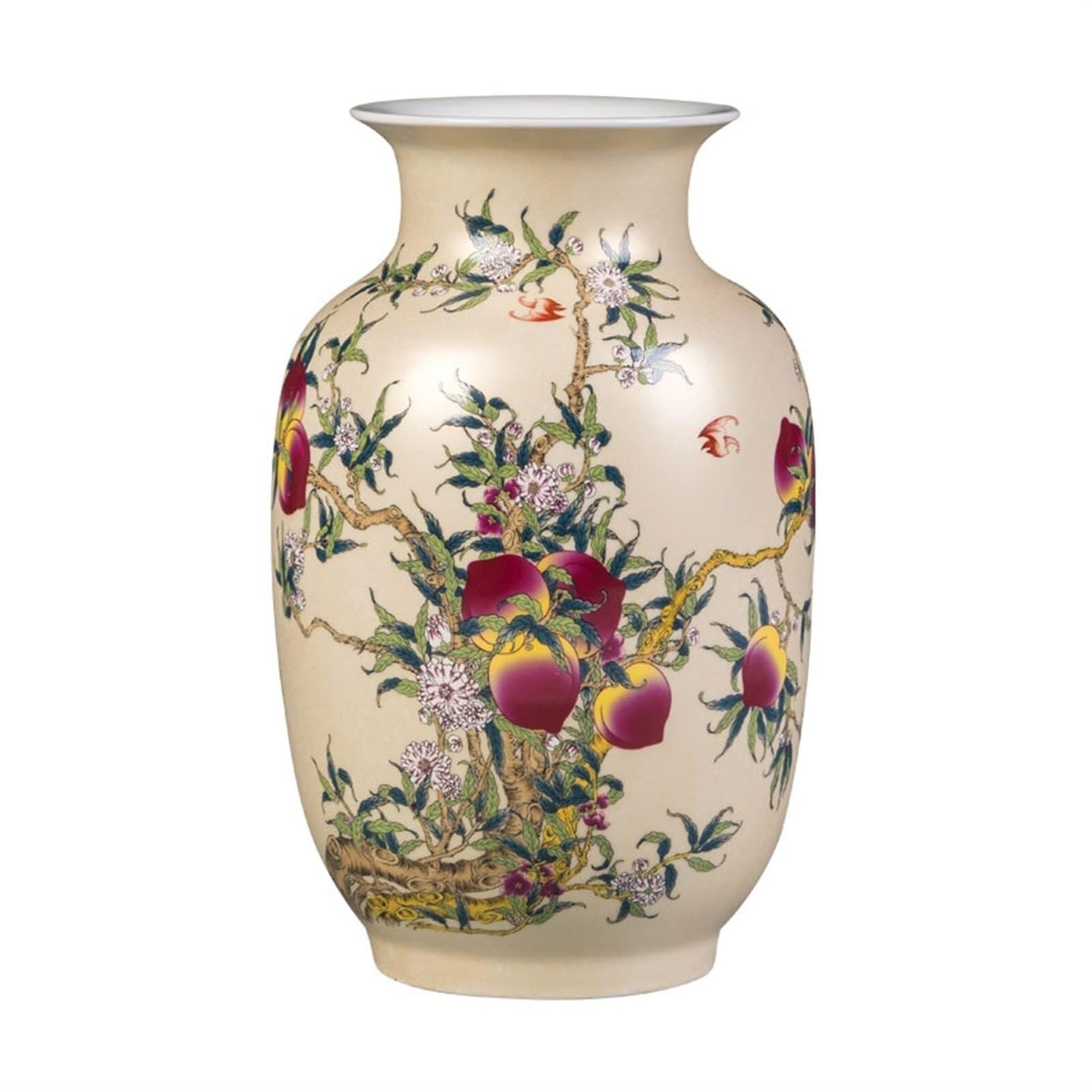 Vase en céramique peint à la main en grès de 12,6 pouces style antique