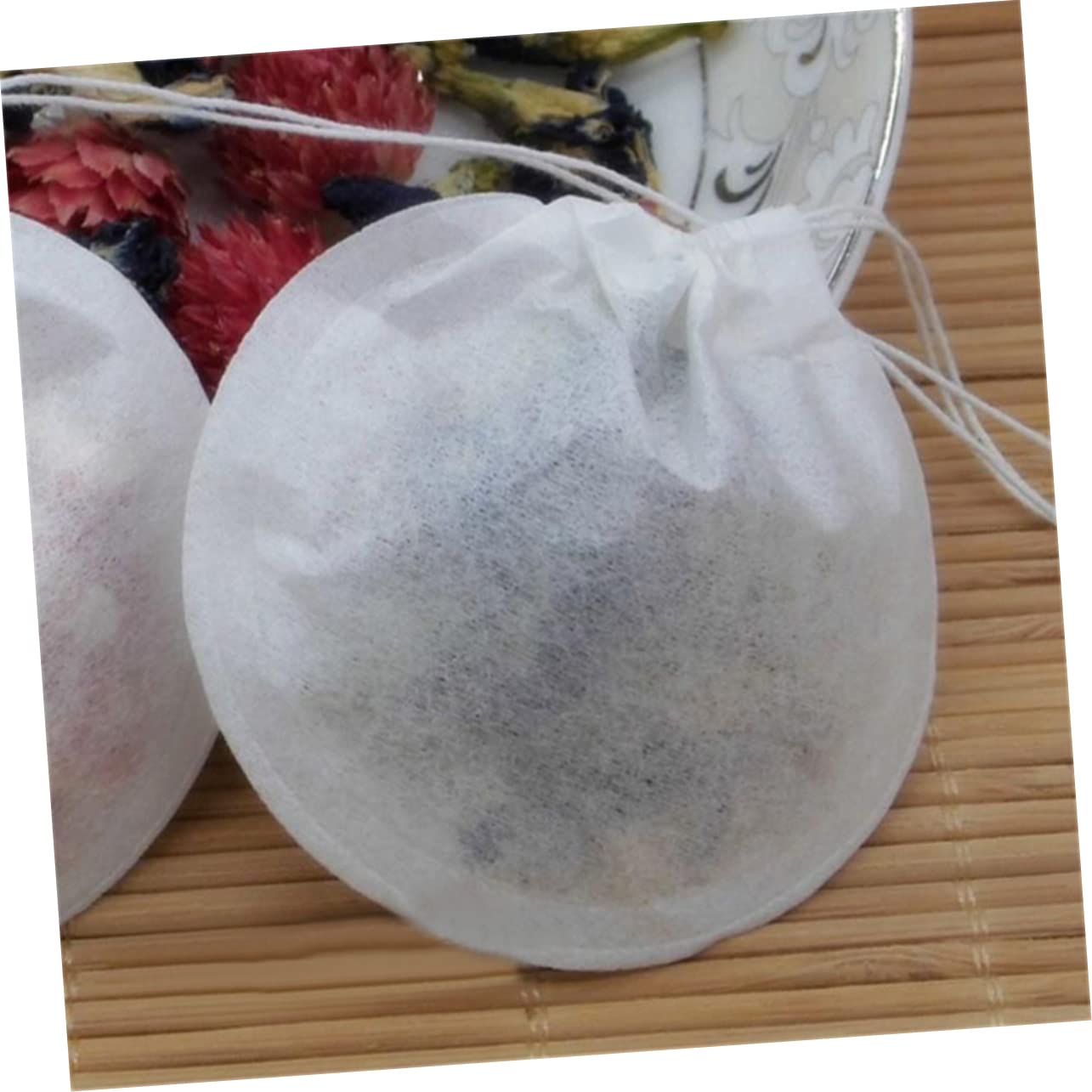 BESTonZON 600piezas Bolsas De Té Desechables De Filtros Redondos De Papel Para Té Suelto Blancas