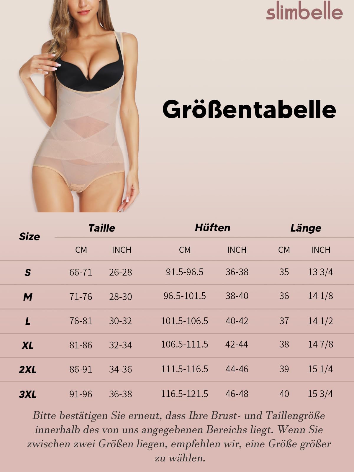 SLIMBELLE Body wyszczuplające brzuch modelujące figurę bezszwowe