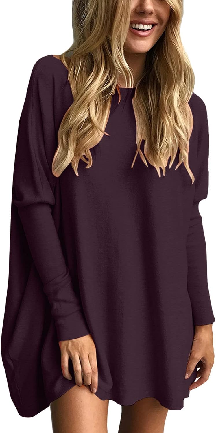 Lightweight Oversized Crewneck Sweatshirt for Women: Flowy Long Sleeve Hoodie for Casual or Dressy Fall Outfits