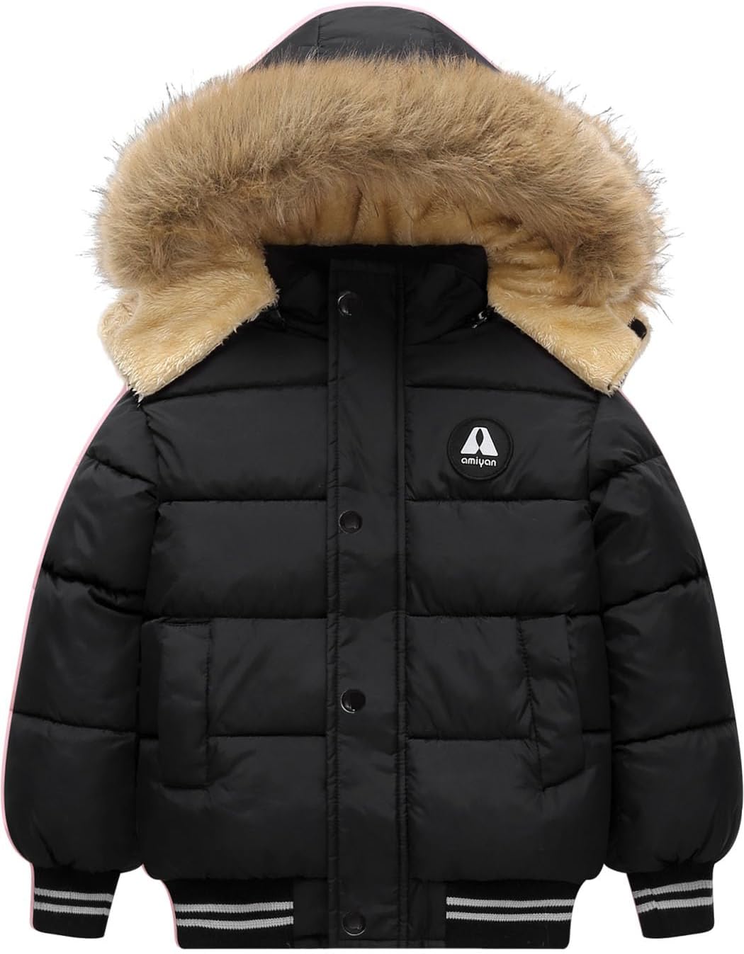 Toddler Winter Thick Hooded Down Jacket Warm Snow Fleece Jackets Baby Boys Girls Outdoor Coat Outwear