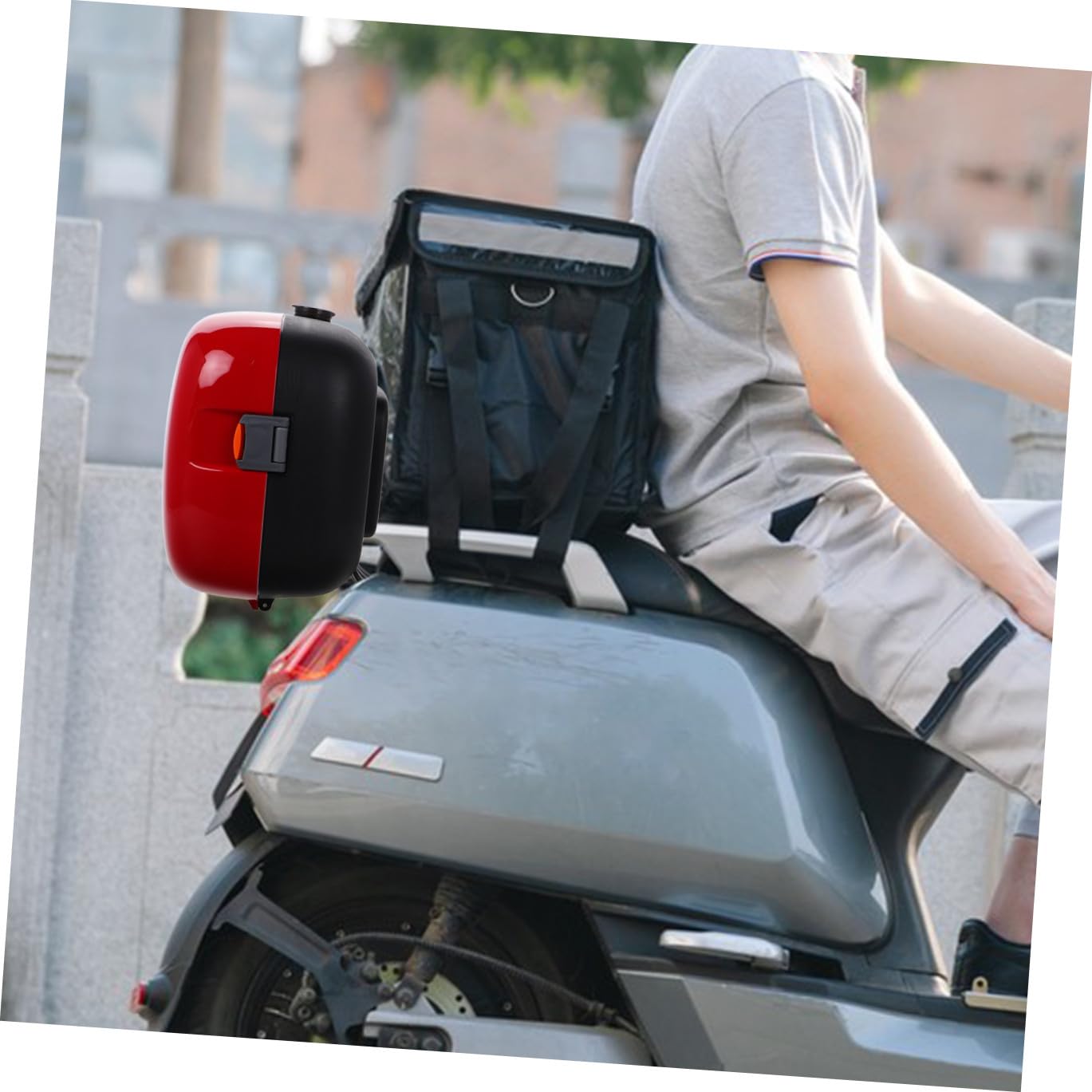 OUNONA Borsa Posteriore Per Bicicletta Borsa Portaoggetti Grande Capacità Di Stoccaggio Installazione Rapida Senza Strumenti