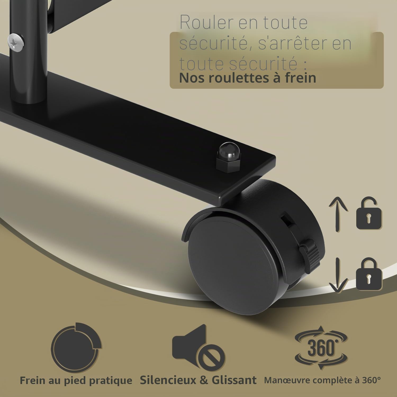 Paravent sur roulettes 3 pièces Anthracite 263 x 180 cm