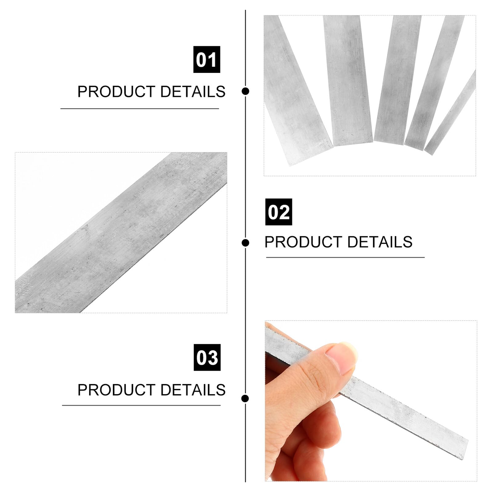 Ipetboom Lot de 5 Grattoirs à Bois en Acier Manganèse Haute Résistance Lames Incurvées de 1 à 5 CM Outils de Ponçage pour Meubles et Travaux de Menuiserie