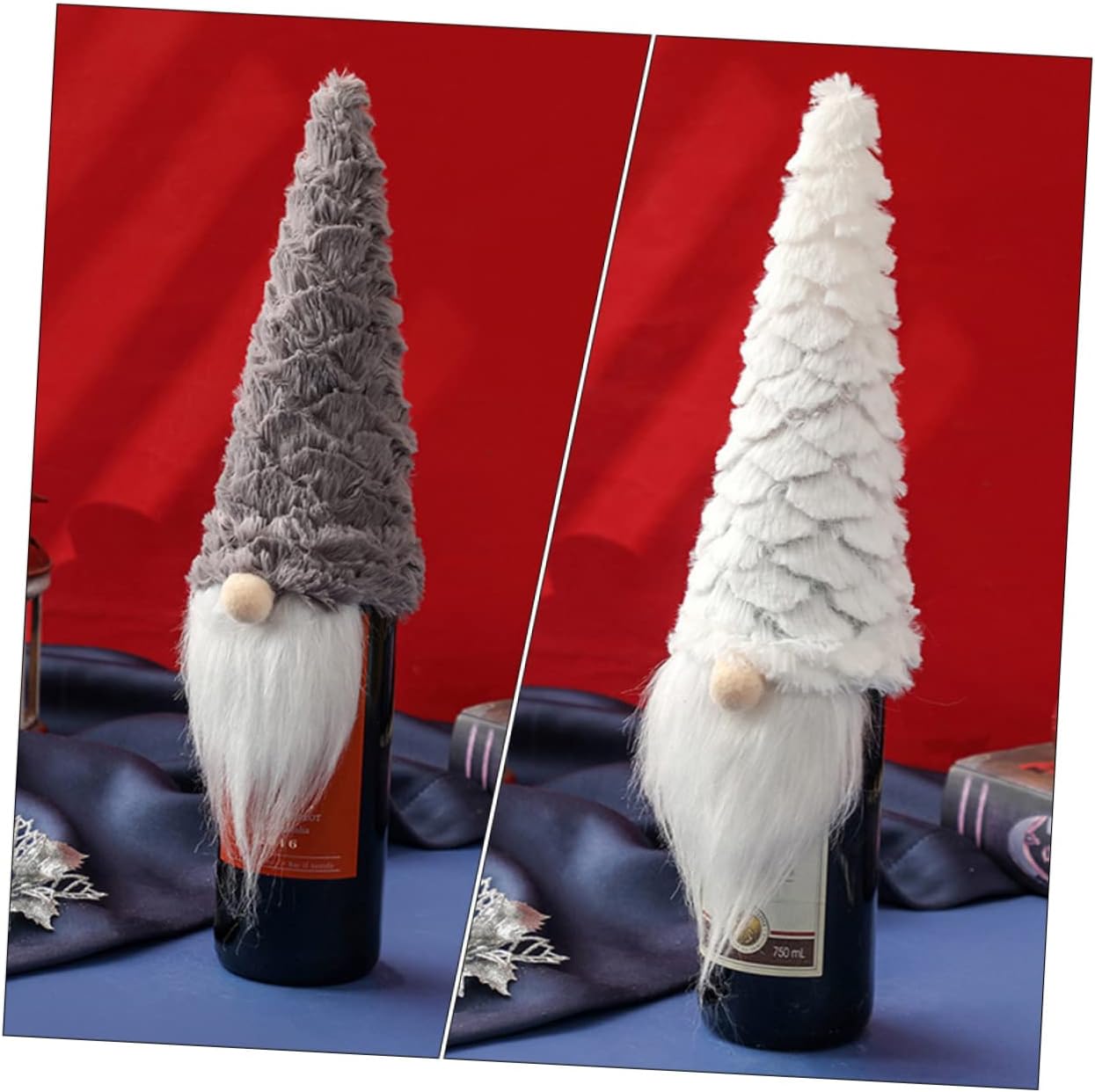 4pcs Faceless Doll Wine Bottle Covers Xmas Christmas Decor