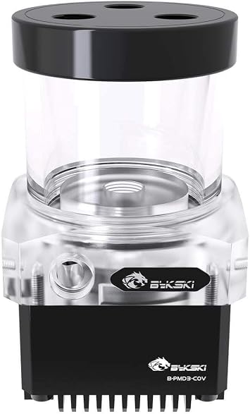 Bykski DDC CP-PMD3COV-X / 60mm PMMA Reservoir Combo - Black w/ 5v A-RGB LED