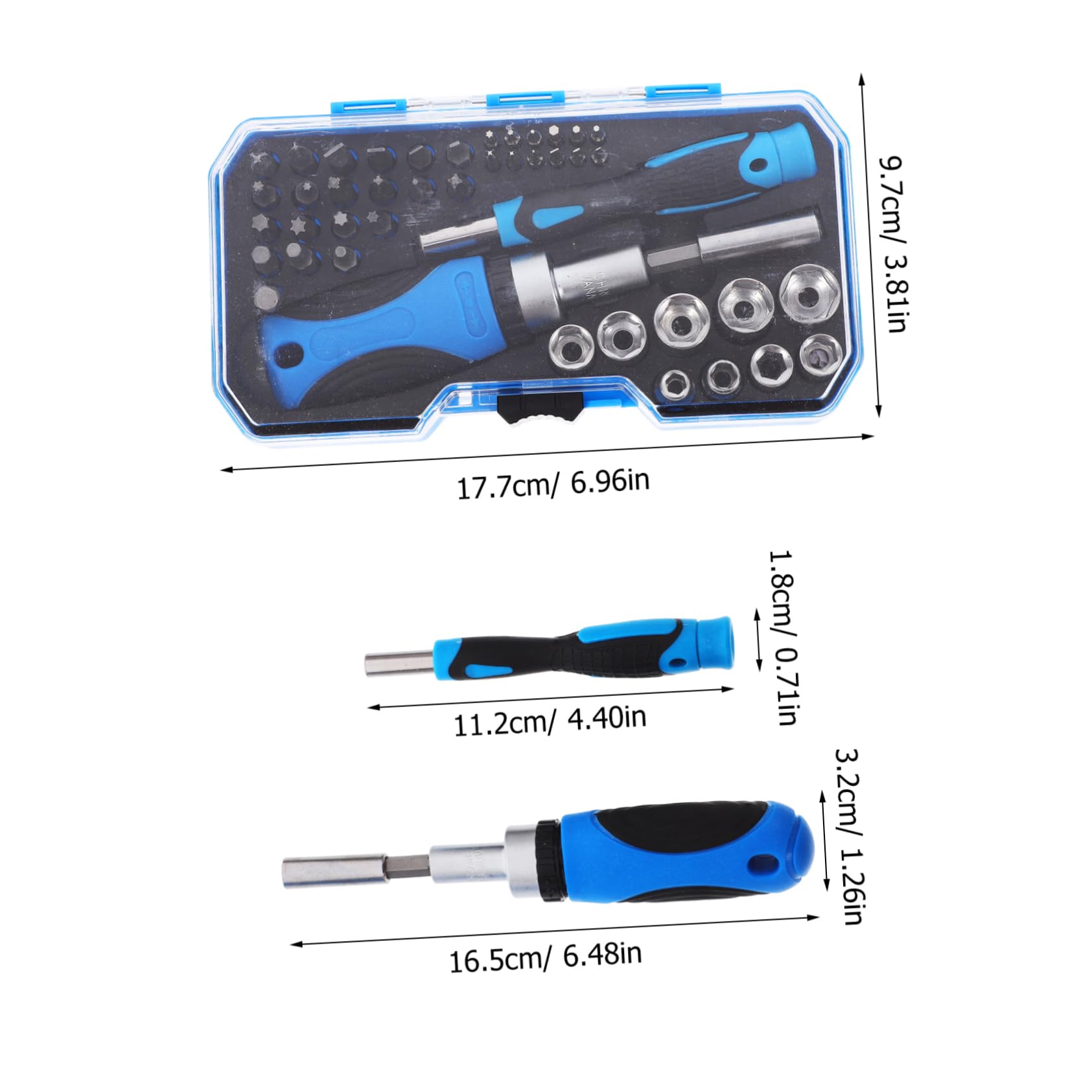 VILLCASE Set Cacciavite a Cricchetto con 44 Pezzi, Punte e Bussole in Acciaio al Cromo Vanadio, per Riparazioni Domestiche ed Elettroniche