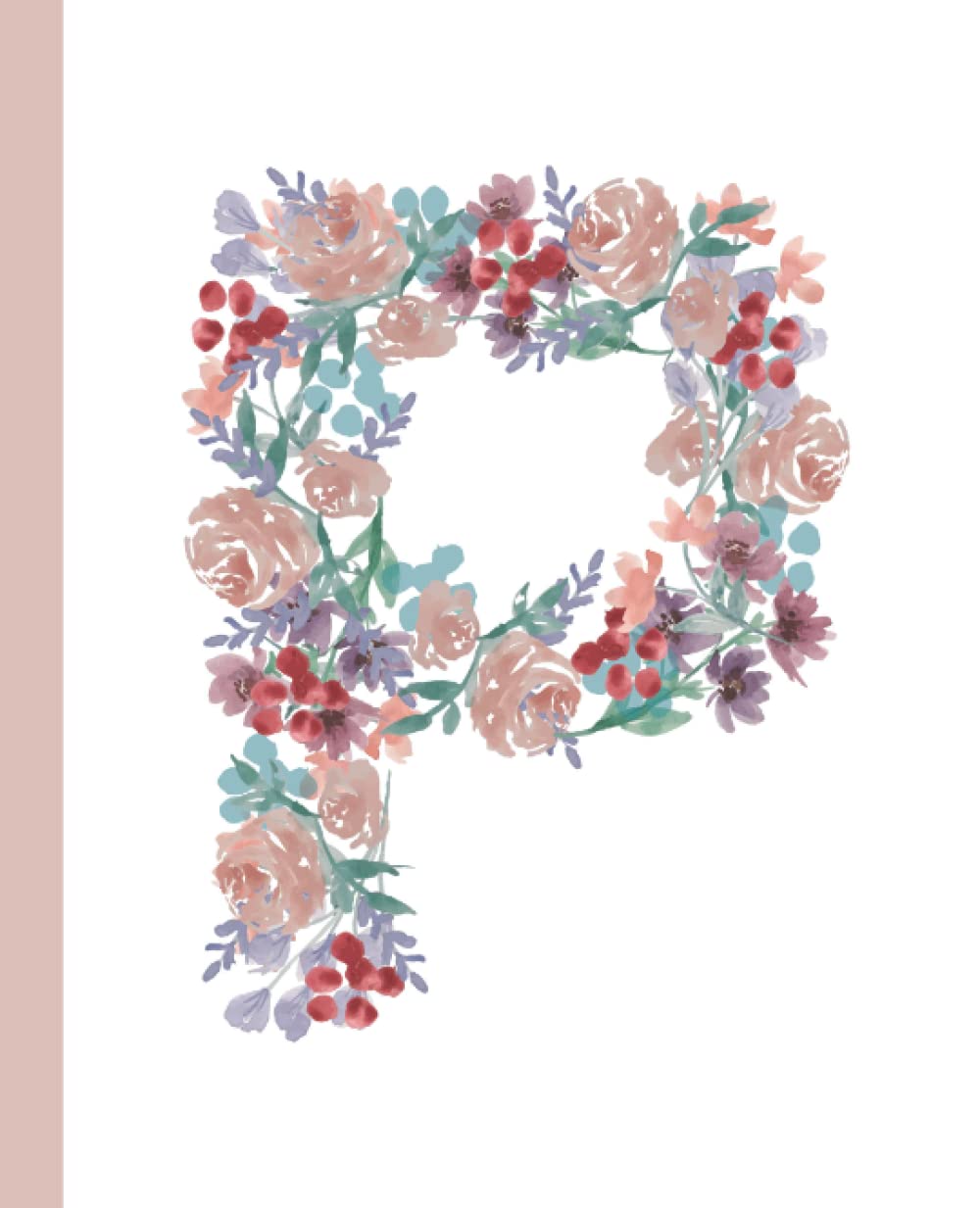 P: Letter P Monogram College Ruled Notebook