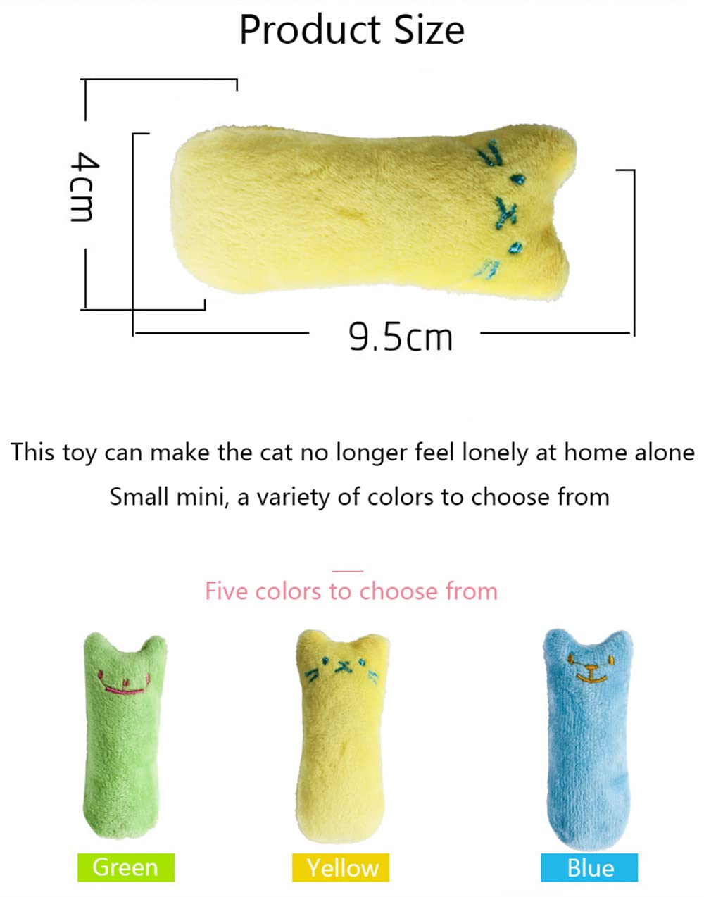 MADPET Catnip Kedi Oyuncağı Mavi – Sesli Peluş Kedi Oyuncak, Isırınca Ses Çıkaran Plush Cat Toy, Yumuşak Dayanıklı Mini Boy Kedi Oyuncağı, Kediler için Eğlenceli Oyuncak