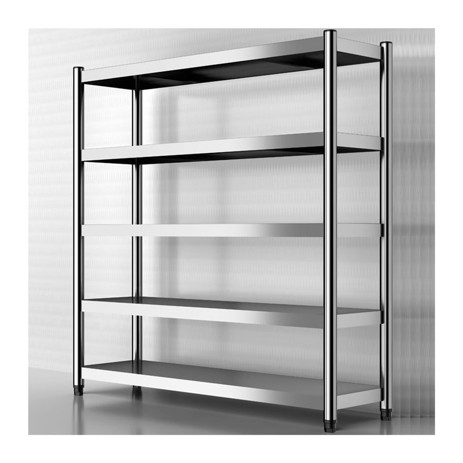 Scaffale regolabile a 5 ripiani in acciaio inox per casa, cucina, ufficio, ristorante, commerciale Sto (100 x 40 x 180 cm) – & versatile nizer