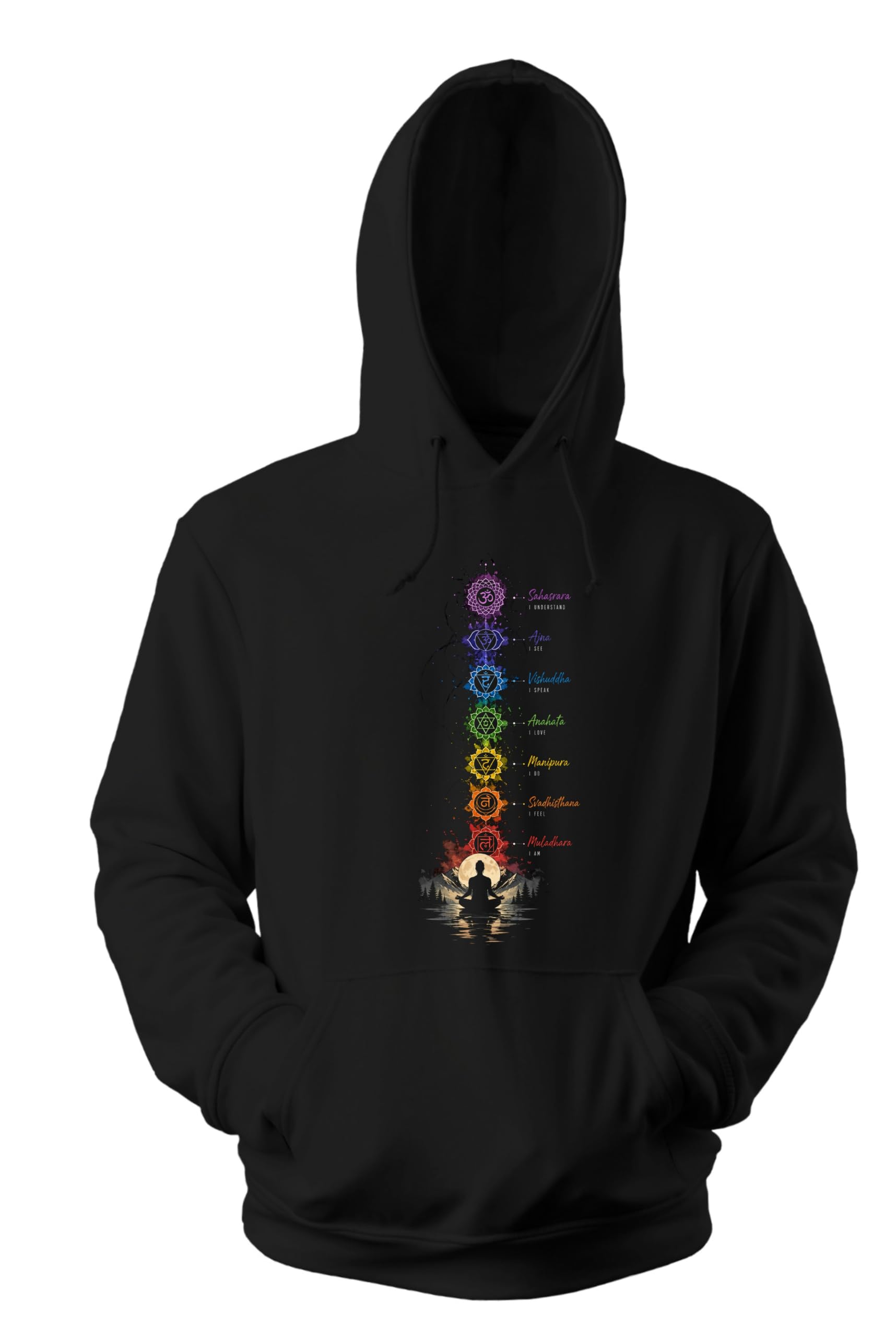 trendify Seven Chakras Meditation Printed Hoodie Sweatshirt| for Men & Women-picture-18