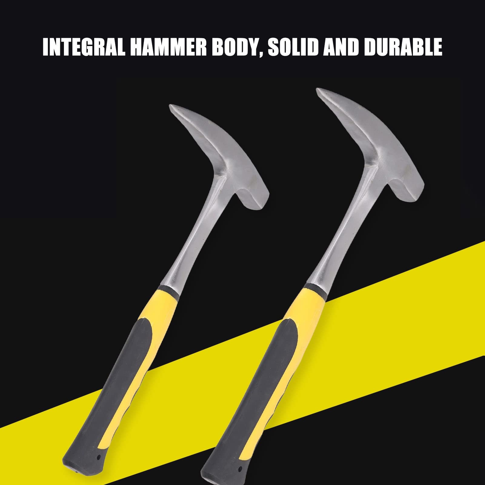 Brick Hammer, Hardness Measurement Hammer Pointed Head Wear Resistant Comfortable Grip for Adventure (S)