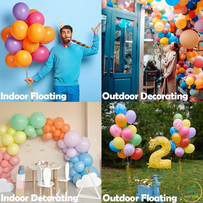 Miniatura 8 de AFTERLOON - Mini globos biodegradables, 50 unidades, color rosa claro perlado de 5 pulgadas, flotador de látex extra fuerte perlado grueso para