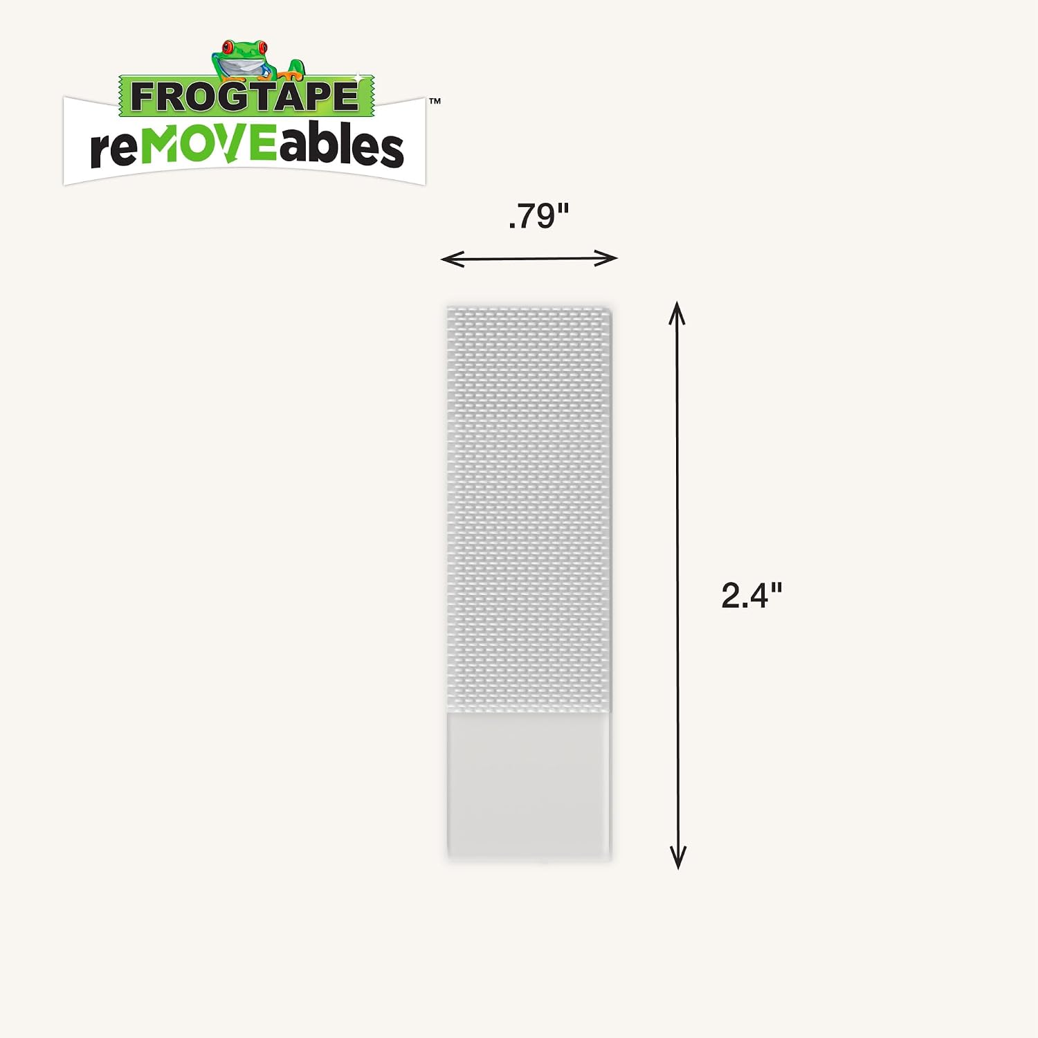 FrogTape reMOVEables Clear Picture Hanging Strips, Medium, 12 Pairs, 12lbs per 4 Pairs, Damage-Free Removeable Adhesive Wall Strips Picture Hangers for Mounting Frames, Canvas, Home Décor (24 Pieces)