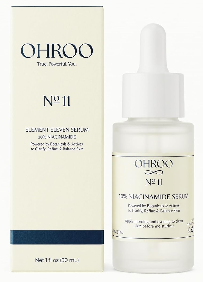 Nº11 10% Niacinamide Facial Serum – Pore Minimizer, Oil Control & Dark Spot Corrector with Hyaluronic Acid, Centella Asiatica & Willow Bark – Fragrance-Free, Vegan, 1 fl oz