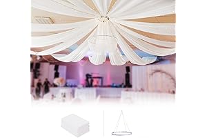 Boldworks 5ftx10ft White Ceiling Drapes