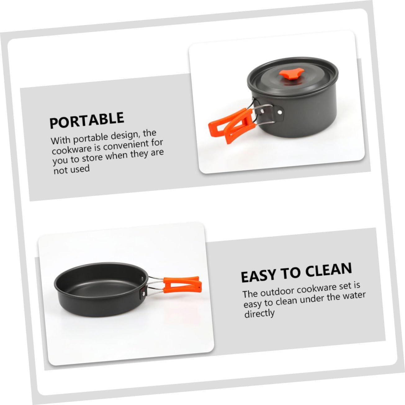 1 Set Portable Camping Cookware Set for People Outdoor Picnic Cooking Pots and Utensils Essential Hiking Cooking Gear Lightweight and Convenient for Camping BBQ and Outdoor