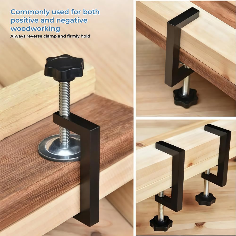 2 Pcs G Clamp for Woodwork Adjustable Screw Small Clamps Heavy Duty Universal Wood Clamps for Fixing Hand Tool Parts Mini Bar Clamp for Carpentry DIY Projects - Image 4
