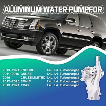 Water Pump Thermostat Kit Compatible with 2011-2016 Cruze &2013-2020 Encore
