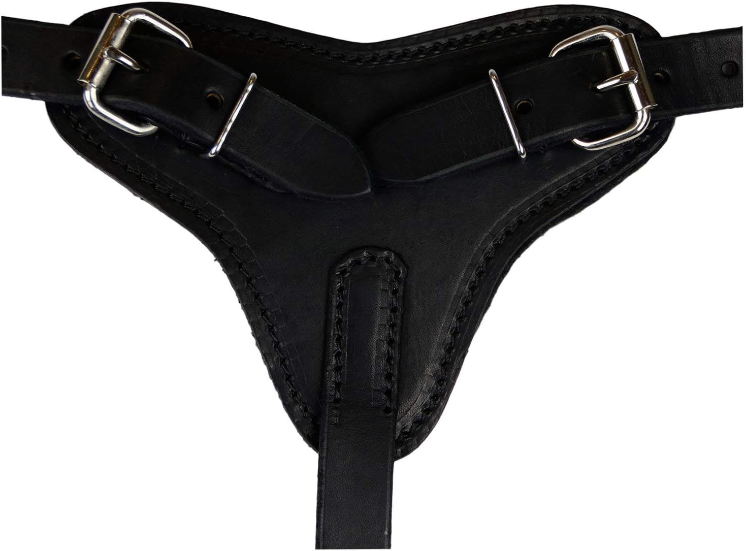 Redline K9 Padded Leather Quick Release Dog Protection and Tracking Harness (Large) Black