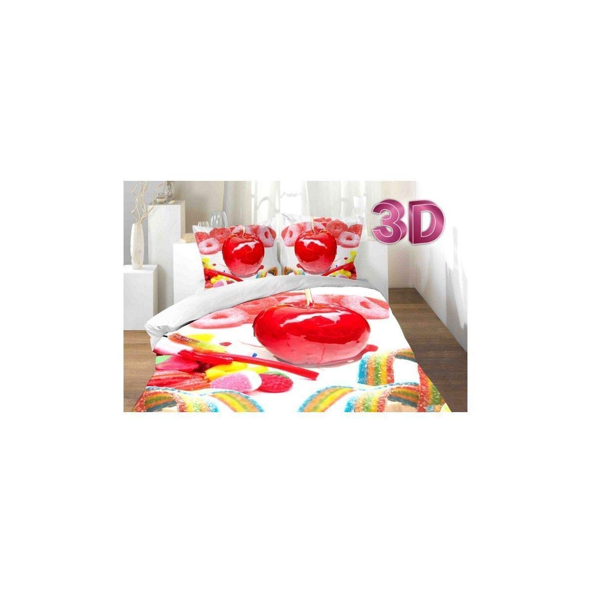 Parure de lit Pomme d' Amour 106509 en coton doux pour des nuits sereines