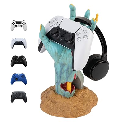 Grupo Erik Gaming Controller Holder One More Life | Controller Holder Figure | Headphone Stand & Controller | Gaming Accessories for Desk | Gamer Gifts | Halloween Decorations