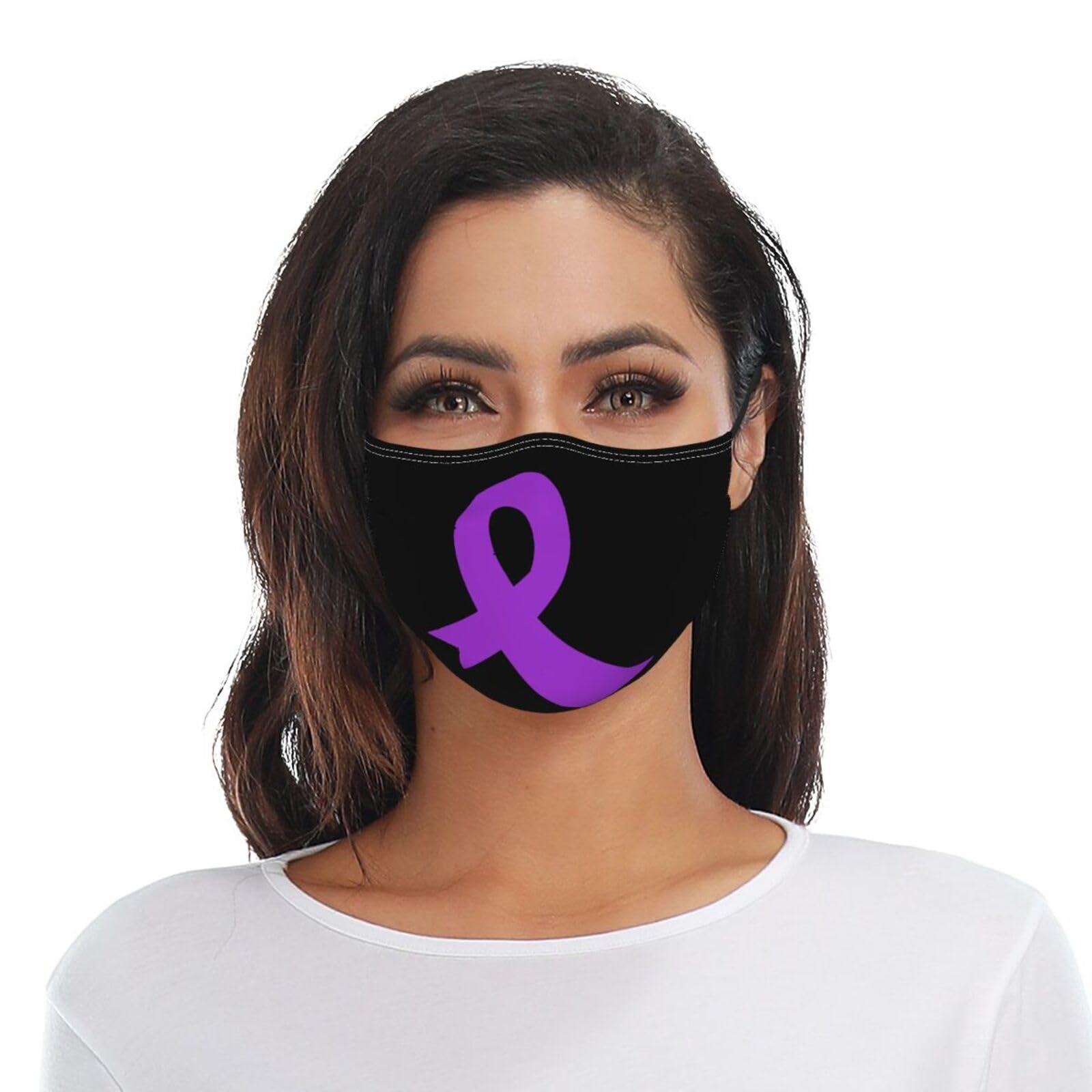 Lupus Awareness America Flag Purple Ribbon Adult Dust Mask Adjustable Dust Face with 2 Filter3