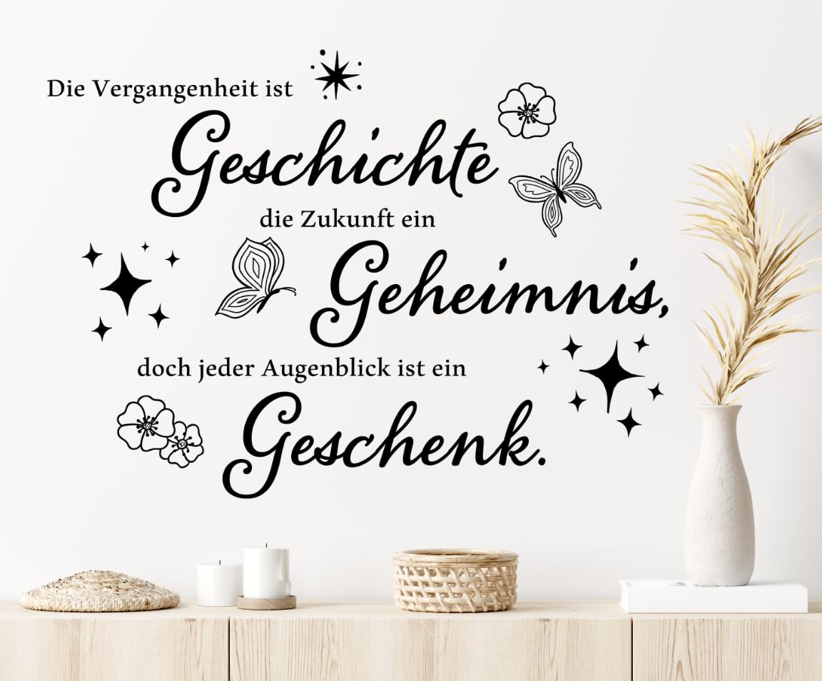 HPNIUB Wandtattoo Sprüche Geschenk Wandaufkleber Wohnzimmer Wandsticker Wanddeko für Schlafzimmer Wohnzimmer Wandtattoo Schlafzimmer Erwachsene