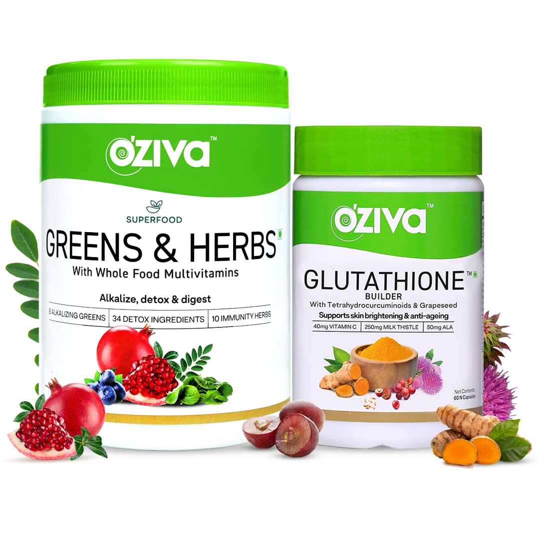 Buy OZiva Superfood Greens & Herbs & OZiva Glutathione Builder Online