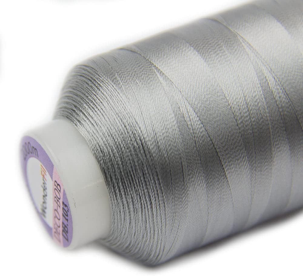 WonderFil Specialty Threads DecoBob Med Grey, 2-ply Cottonized Polyester, 80wt