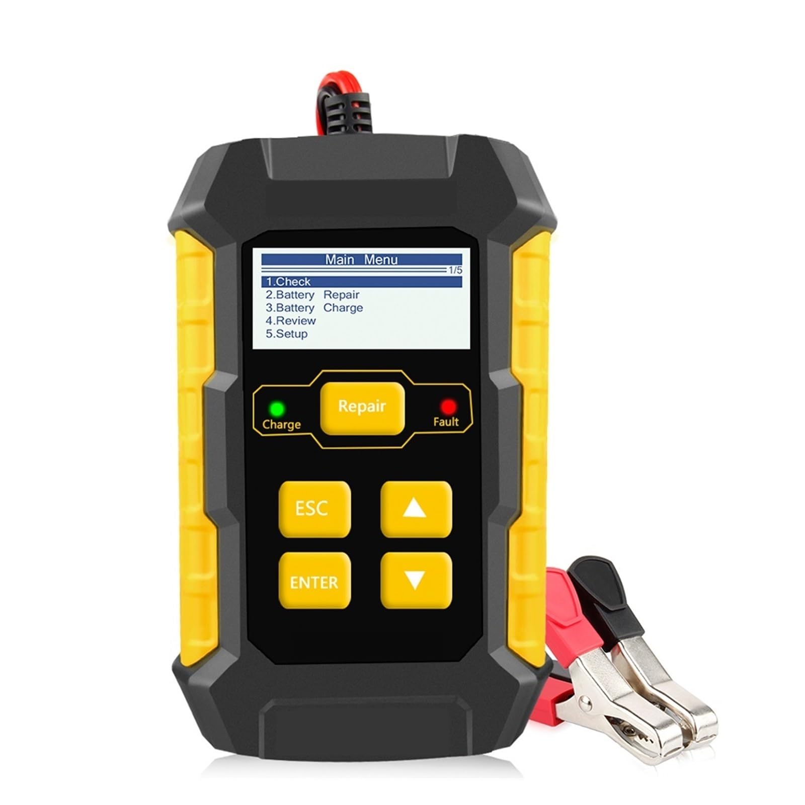 Tester per batterie, KW510 5A Tester professionale per batterie auto | Offre test di tensione, analisi della capacità; ideale per batterie di auto, camion e moto.