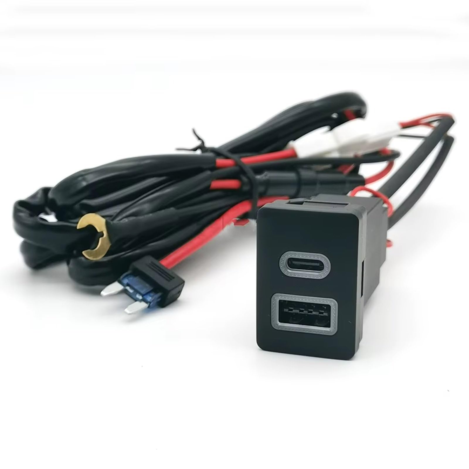 Porta USB Center Compatibile Con Toyota Per LC120 Per Prado 12V 24V Auto Doppia Presa Di Ricarica Telefono Adattatore Ricarica Per Type-C PD QC3.0 Ricambi Auto