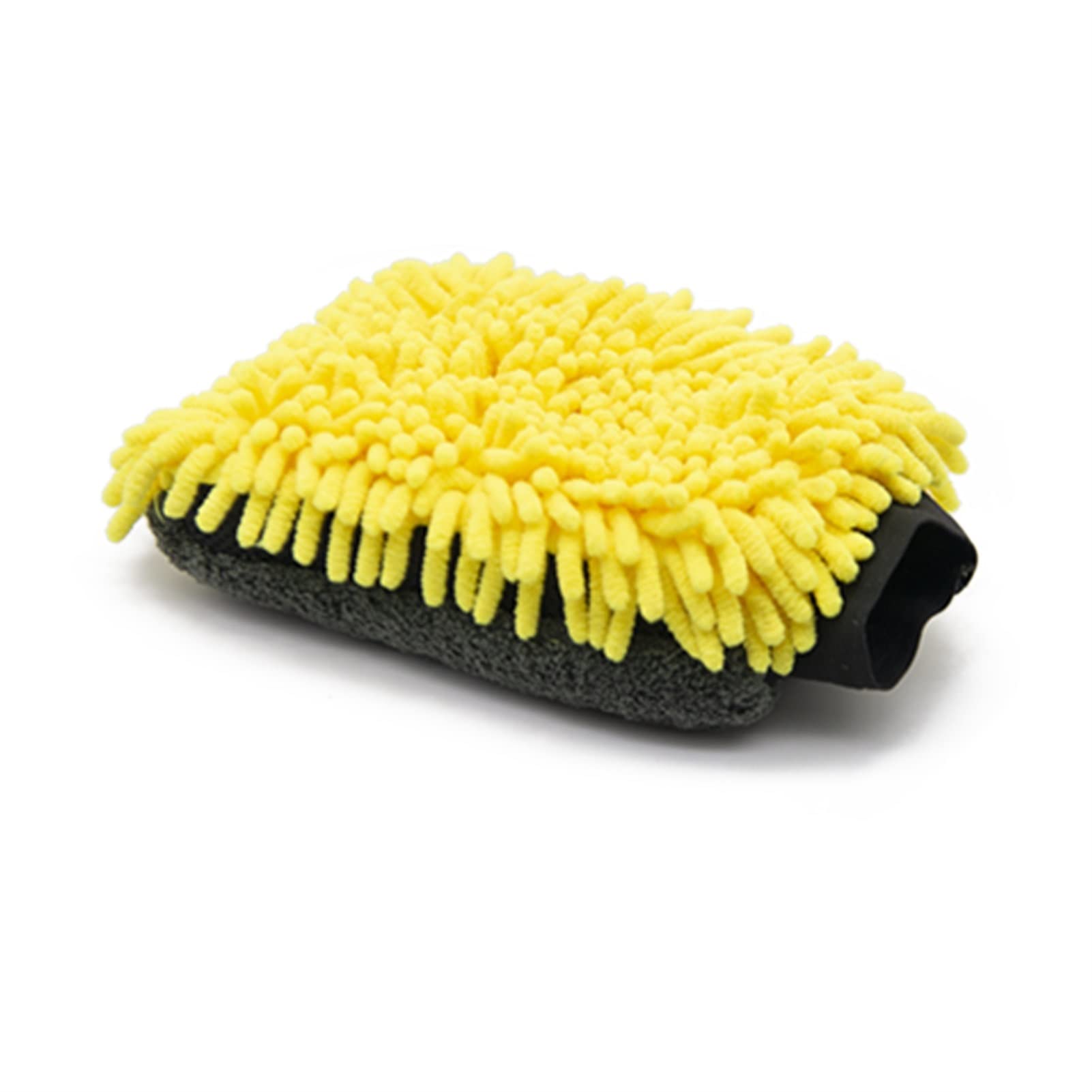 TRUSTTWO Guantes de Lavado a Prueba de Agua a Prueba de Agua Microfibra Chenilla Grueso Coche Limpieza Mitt Wax Detalle Pincel Auto Cuidado Auto Guante de Doble Cara The Yellow and Blue