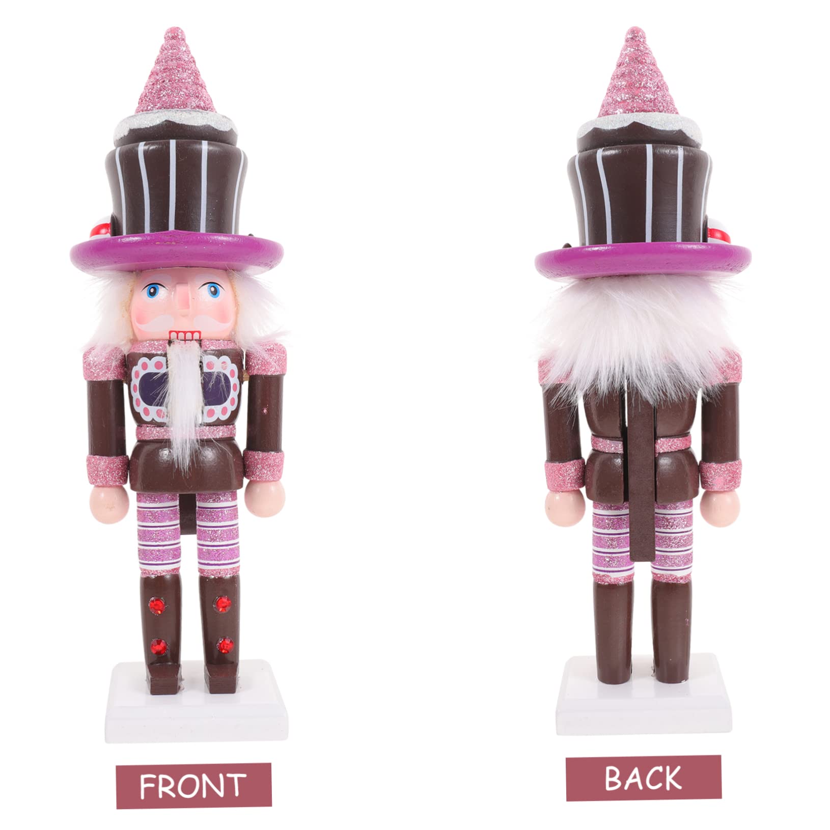 Cabilock 4 Piezas Títeres De Cascanueces Decoración De Niños Decoraciones De Mesa Cascanueces Dulces Juguete Leñoso Decoración De Mesa Aire Juguete para Niños Juguetes Niño Madera