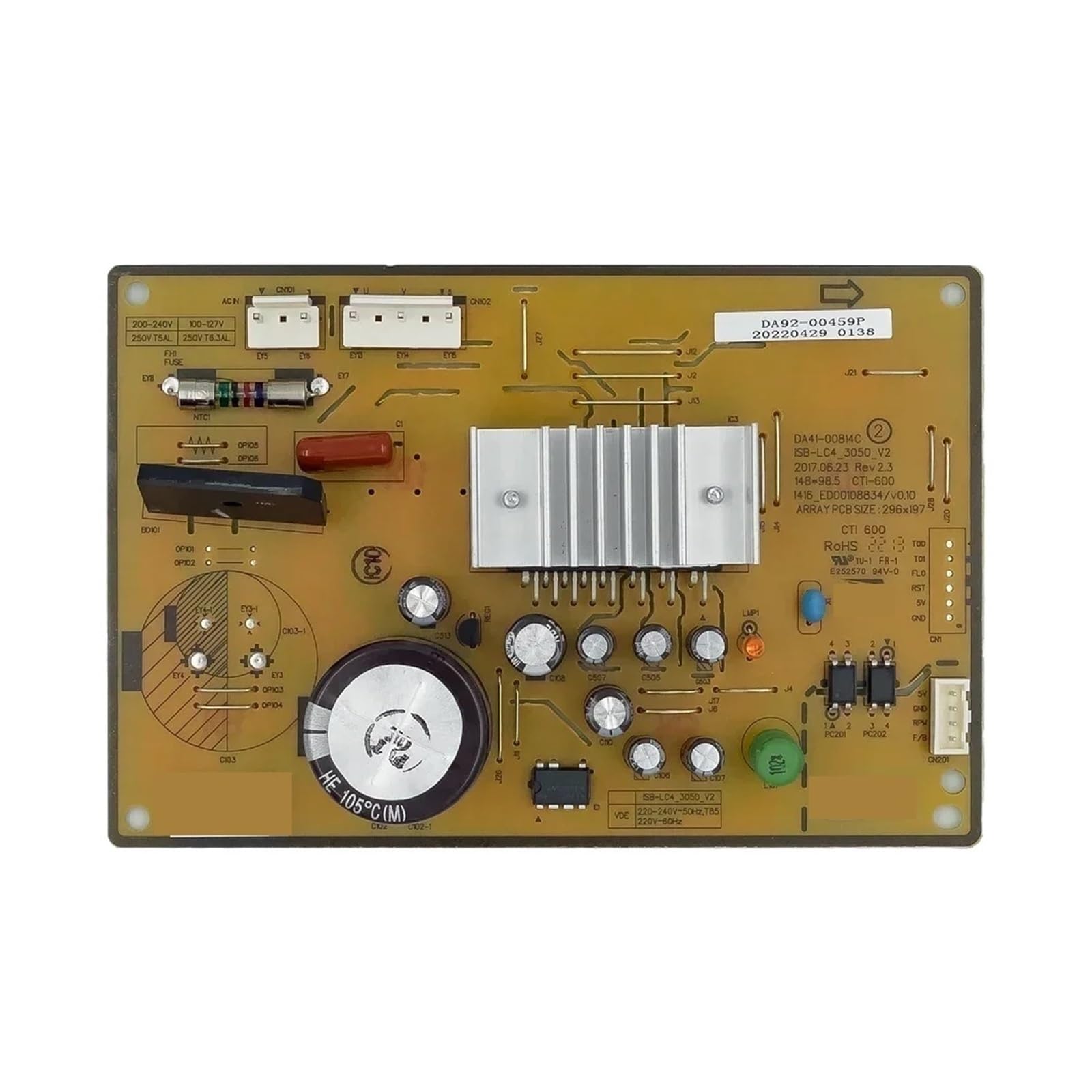 Placa de control de nevera Placa principal DA92-00459P Circuito De DA92-00459T PCB Placa Control DA41-00814C Para Refrigerador Base Piezas Congelador