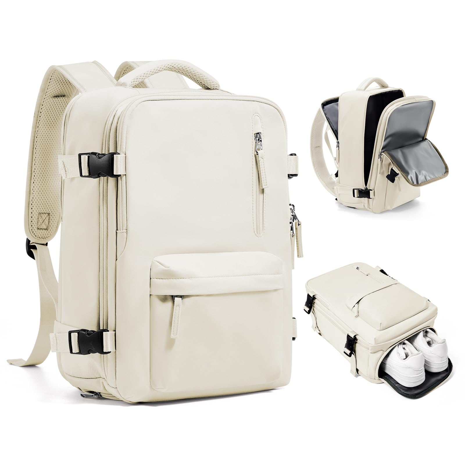 Zaino da Viaggio per Ryanair 40x20x25 Bagaglio a Mano Zaino Borse da Cabina per Ryanair Il Sedile Zaino Aereo Bagaglio a Mano Donna Borsa Cabina Viaggio Zaino Travel Viaggio Casual Daypack,G5-Bianco