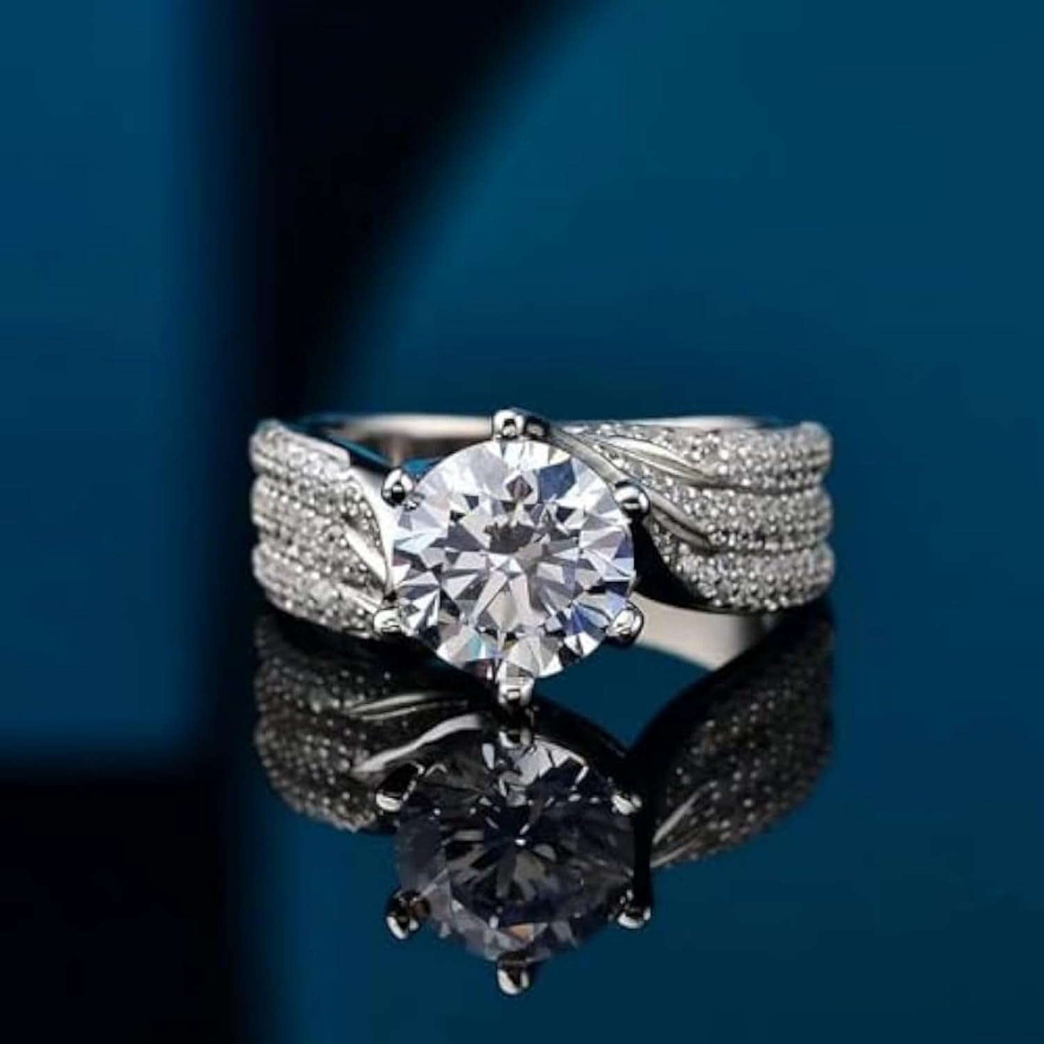 14K Gold 5 Carat Diamond Engagement Rings for Women | Excellent Cut | D-color,VVS1 Clarity | Engagement or Proposal Jewelry