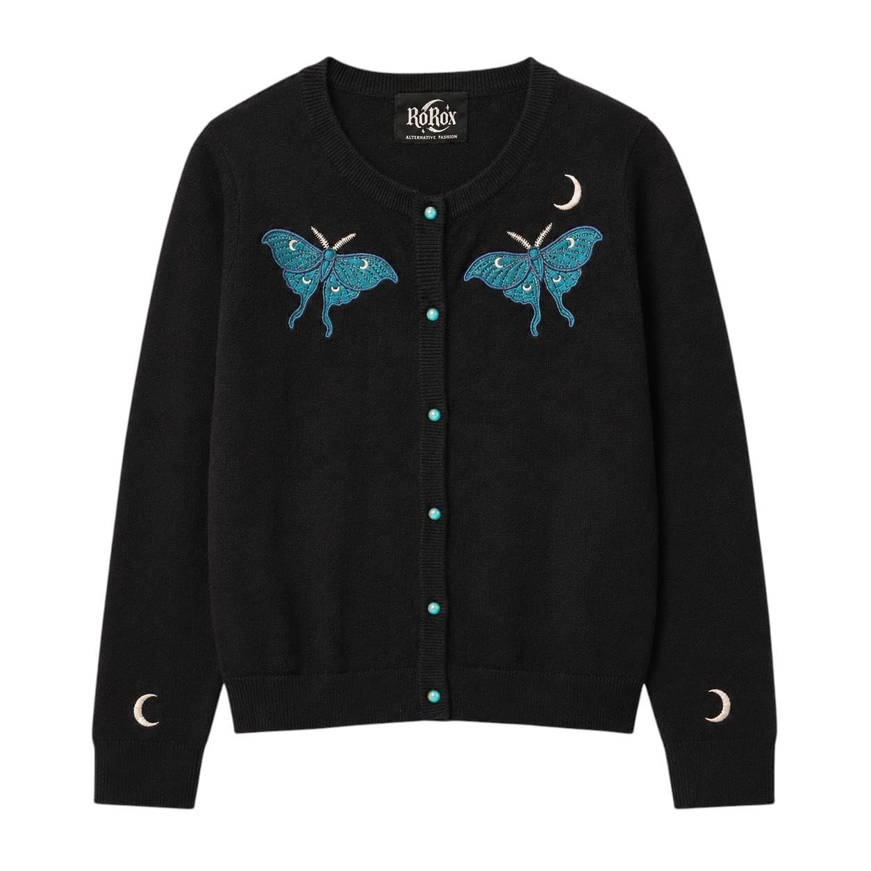 Ro Rox Cardigan brodé papillon de nuit pour femme