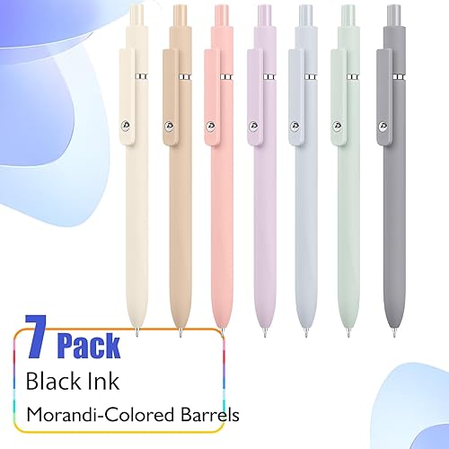 Miniatura 3 de Vanhench Suministros escolares, bolígrafos de gel estéticos, punta fina de 0.020 in, bonitos bolígrafos negros para oficina, accesorios de