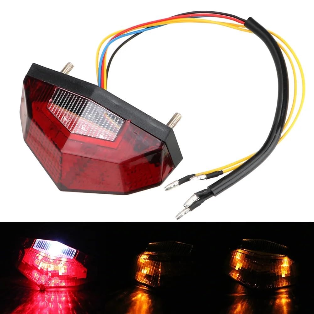 Faro Posteriore Stop Running 11 LED Fanale posteriore per motocicletta Luce di stop universale Indicatore direzione per Fanali posteriori Accessori per moto
