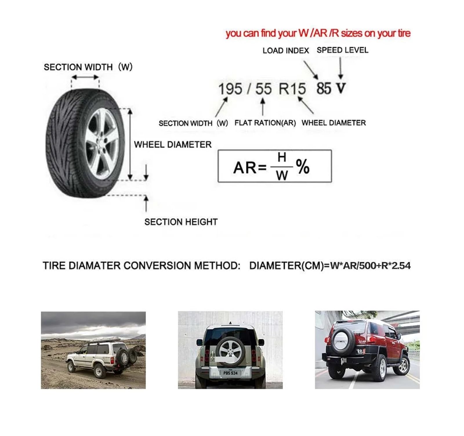 Auto-Ersatzreifenabdeckungen, 4 Stück, Auto-Reifenzubehör, Universal-Ersatzreifenabdeckung, Polyester, Aufbewahrungstasche für Räder, Reifen, Teile, Reifenzubehör (L Größe)