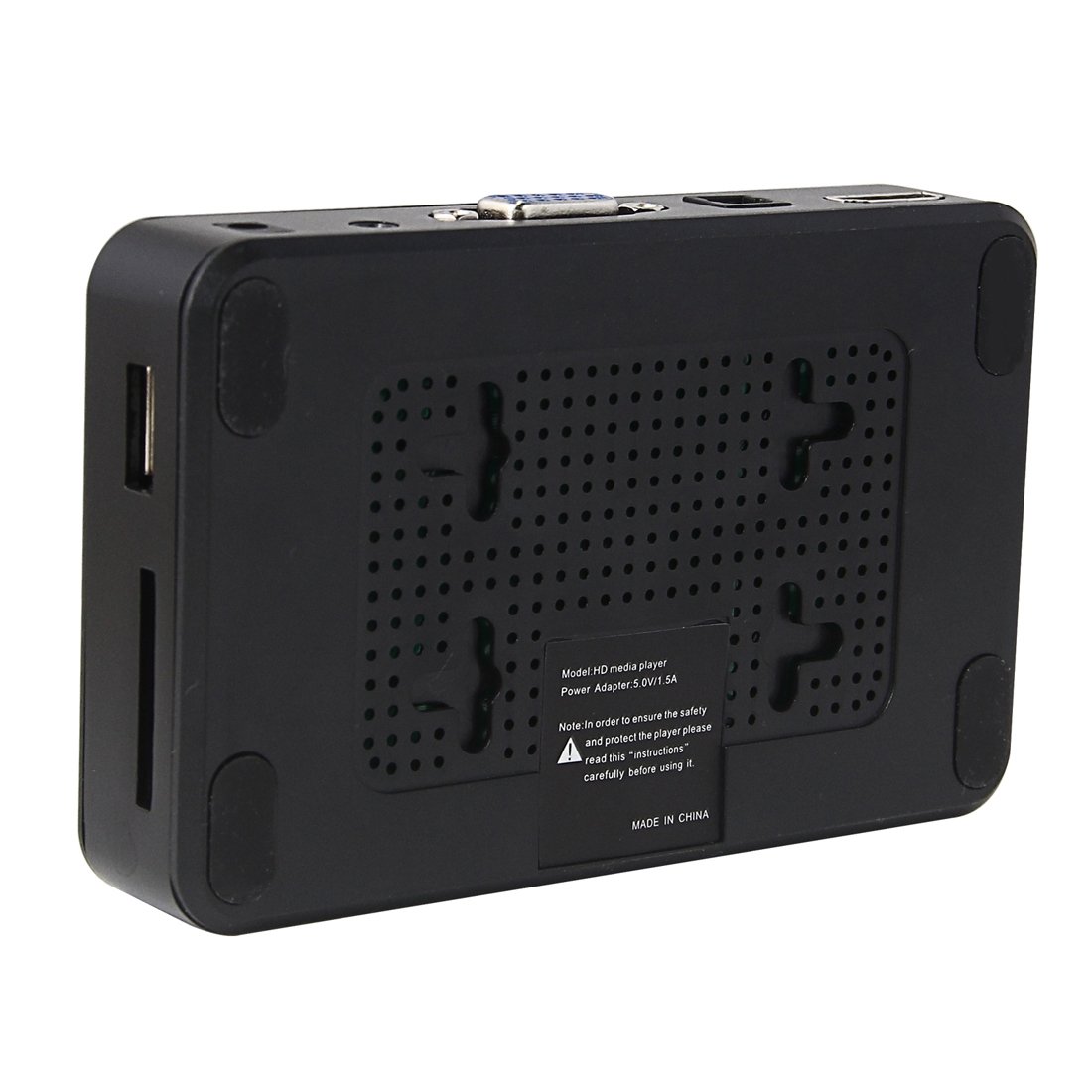 Pathson HD Lecteur Multimédia Media Player boîtier Multifonctions SD USB 2.0- avec 1080P(1920×1080) HDMI Optical Stereo L/R Sortie Audio, télécommande IR