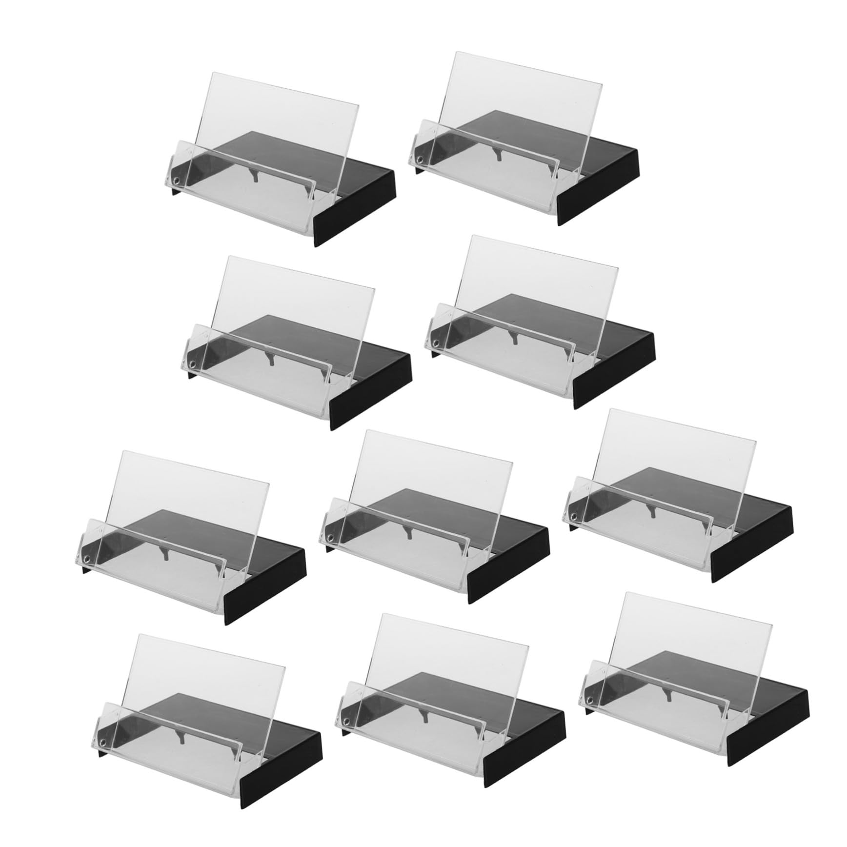 Garneck 10pcs Vintage Cassette Tape Storage Cases Clear Plastic Organizer for Music Tapes Protective Box for Blank Retro Design and Stylish Storage