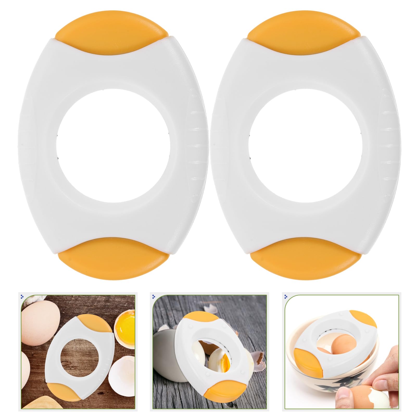Zerodeko 8stücke Eieröffner Eiercracker Und Eierschneider Aus Edelstahl Für Gekochte Eier Eiertrennungshelfer Für Eiergerichte Für Küche Und Backen