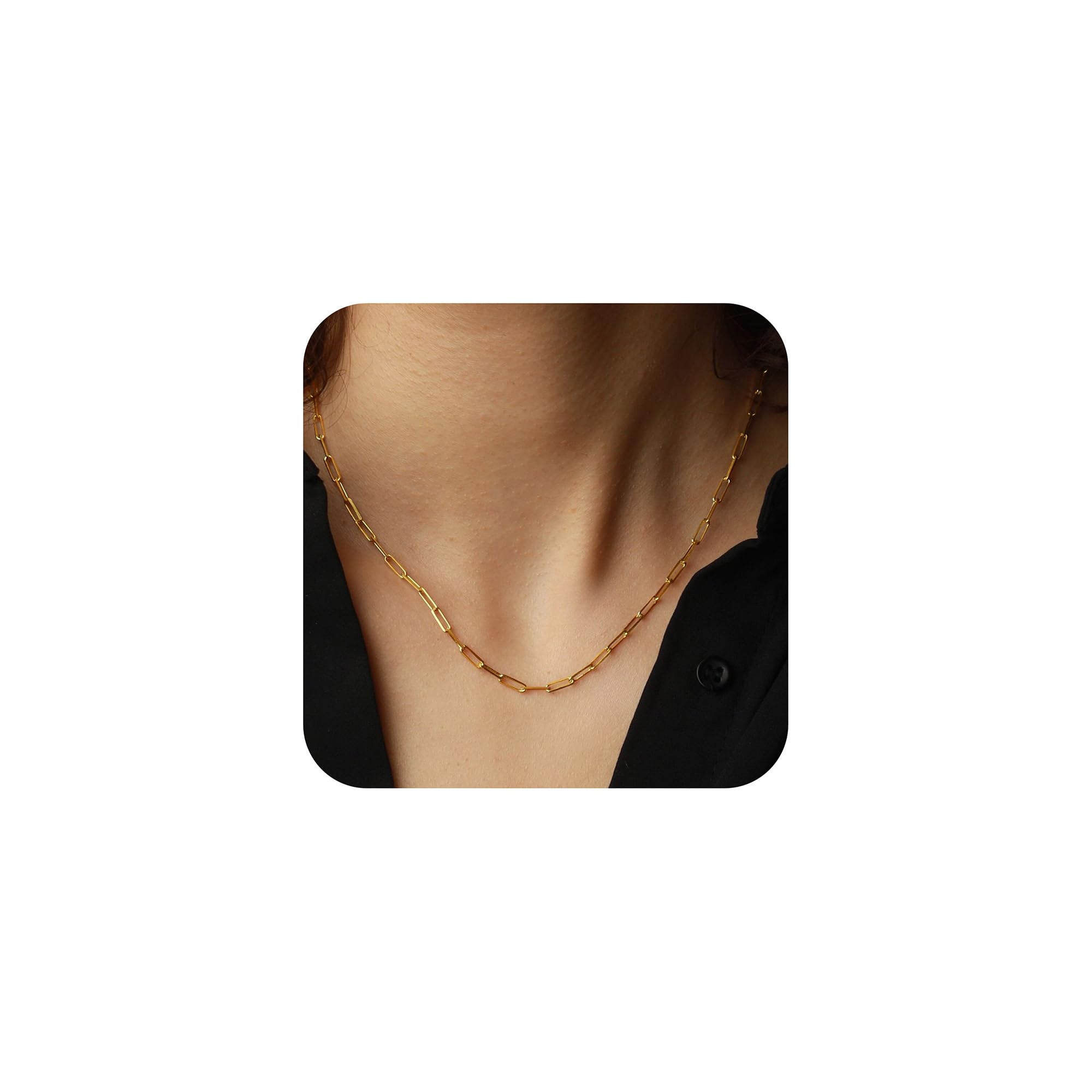 Turandoss Gold Chain Necklace for Women Trendy - Dainty 14K Real Gold Plated Cuban Necklace Snake Necklace Disc Chain Necklace Gold Multi Layered Paperclip Chain Necklace Gold Jewelry Gifts for Women