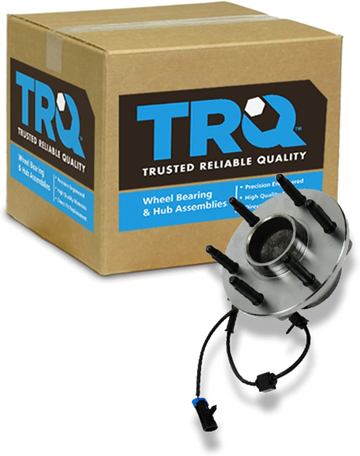 TRQ Front Wheel Bearing & Hub Assembly with ABS Sensor Compatible with 2003-2005 Chevrolet Astro GMC Safari