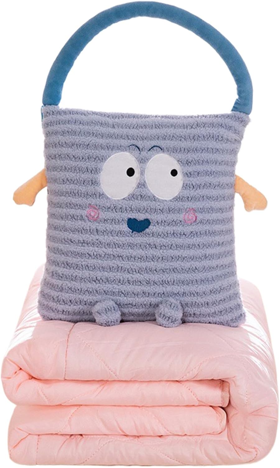 Convert Pillow Cushion to Blanket Handheld Soft Fleece Comfortable Quilt for Relaxation and Travel Quilt